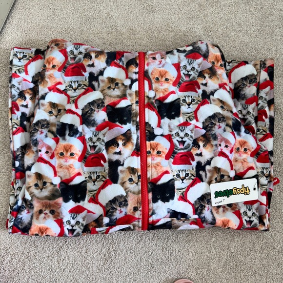 New Tipsy Elves Men's Meowy Catmus Jumpsuit Size L - Picture 5 of 8